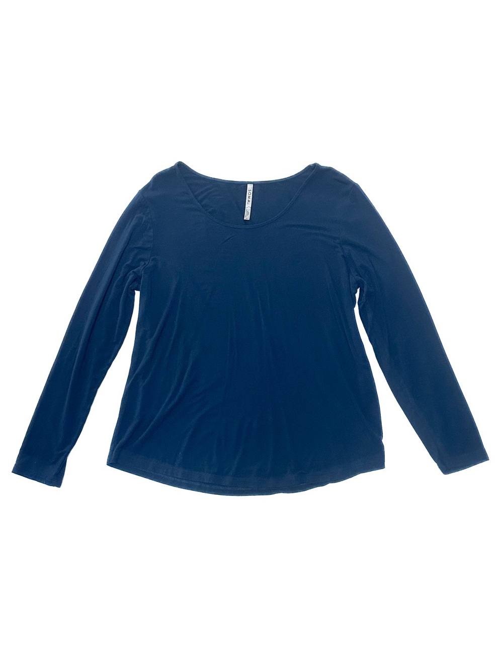 Soma Cool Nights Long Sleeve Pajama Tee Navy Blue Scoop Neck Sleep Top T-Shirt